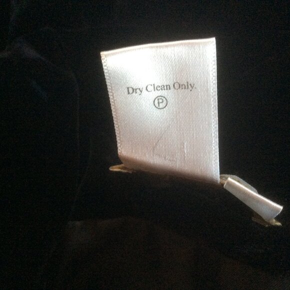 Coldwater Creek Velvet Black Double Breasted Lined Retro 90s Blazer Size Large - Picture 3 of 4